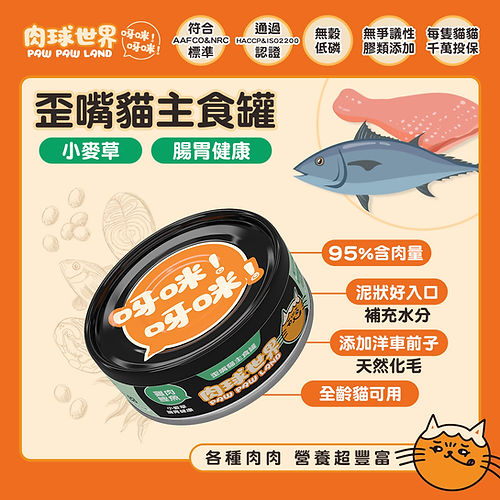 肉球世界歪嘴貓主食罐 -雞肉鰹魚